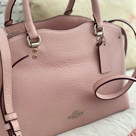 🆕 COACH | PINK LEATHER DREW SATCHEL - Picture 11 of 14